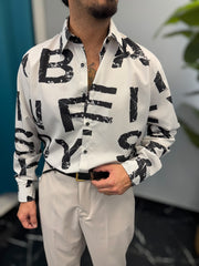Camicia in viscosa LETTER art. Cian