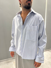 Camicia a righe crop TALK