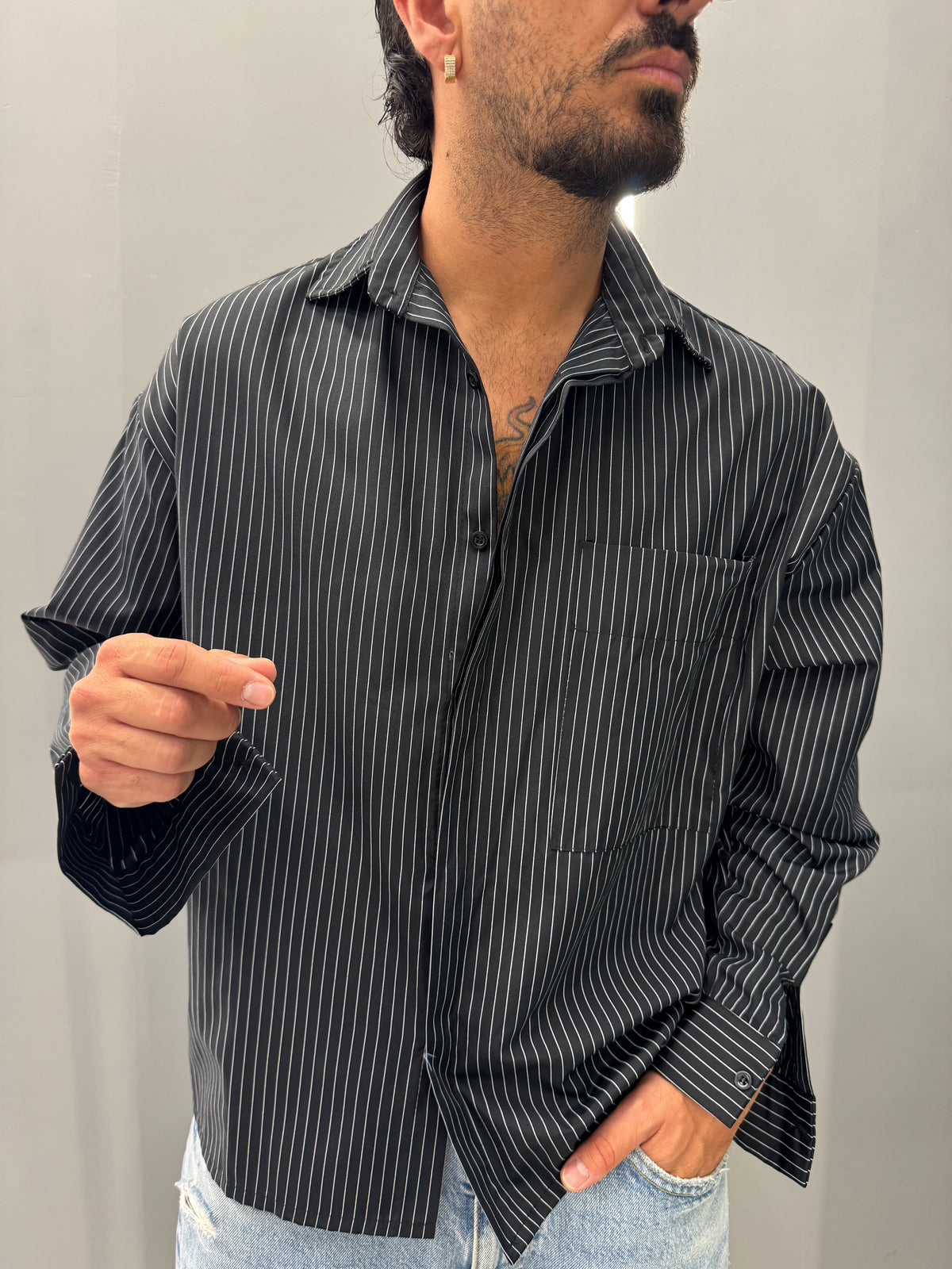 Camicia a righe CRIS BLACK
