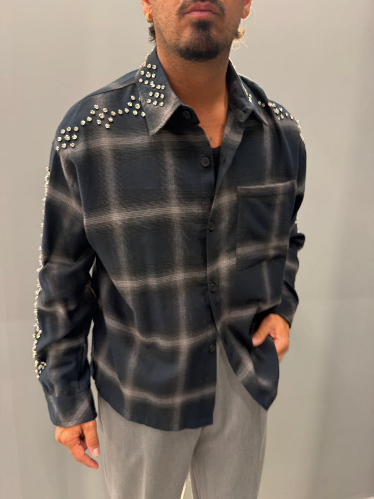 Camicia con strass LAMP 1035-7