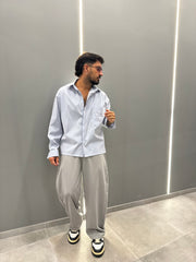 Camicia a righe crop TALK