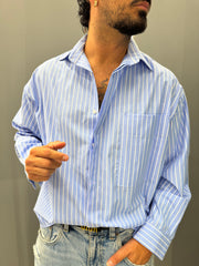 Camicia a righe CRIS CIELO