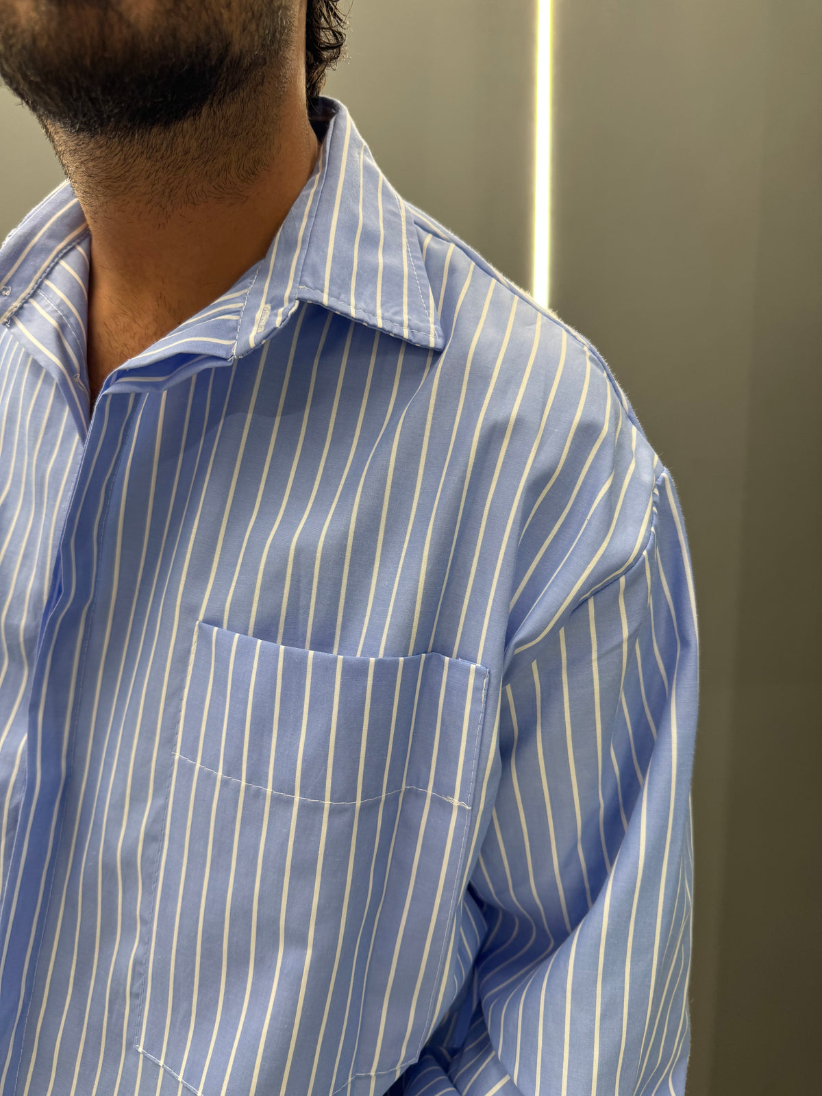 Camicia a righe CRIS CIELO