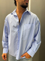 Camicia a righe CRIS CIELO