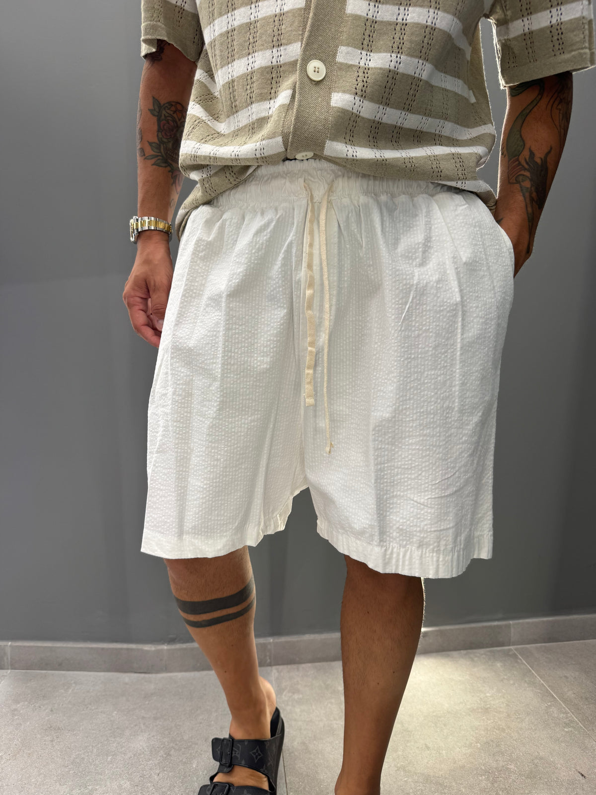 Bermuda in cotone crep NEW BASIC