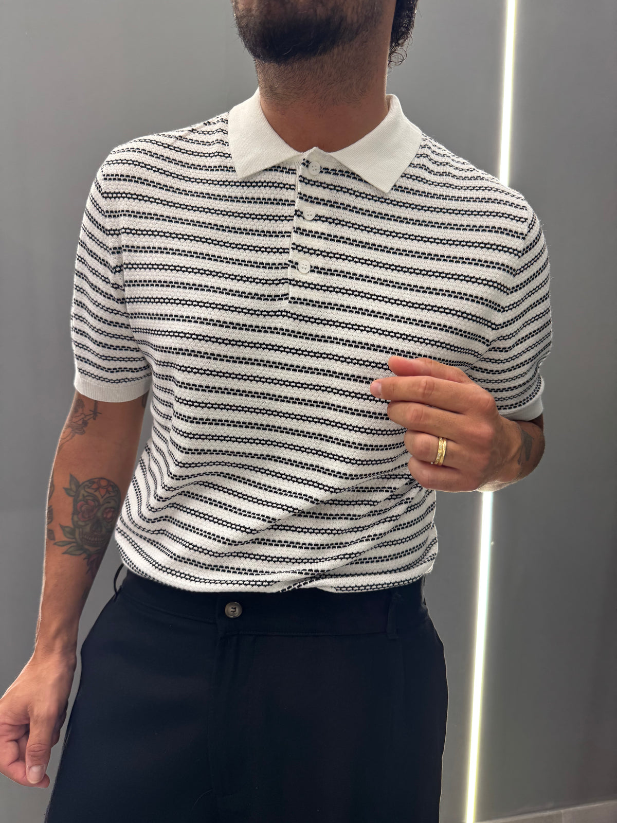 Polo tramata in filo DUBAI 839