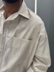 Camicia a righe CRIS BEIGE
