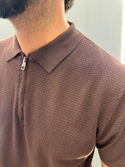 polo con zip SANTORINI mt944