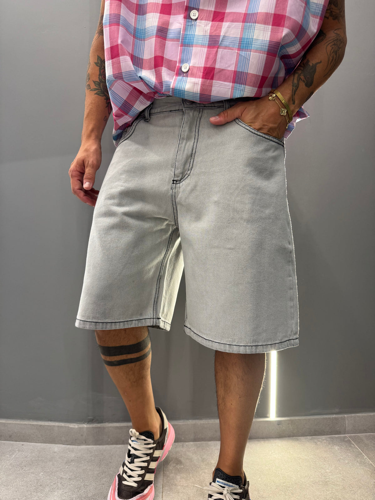 Bermuda denim LAN GRIGIO