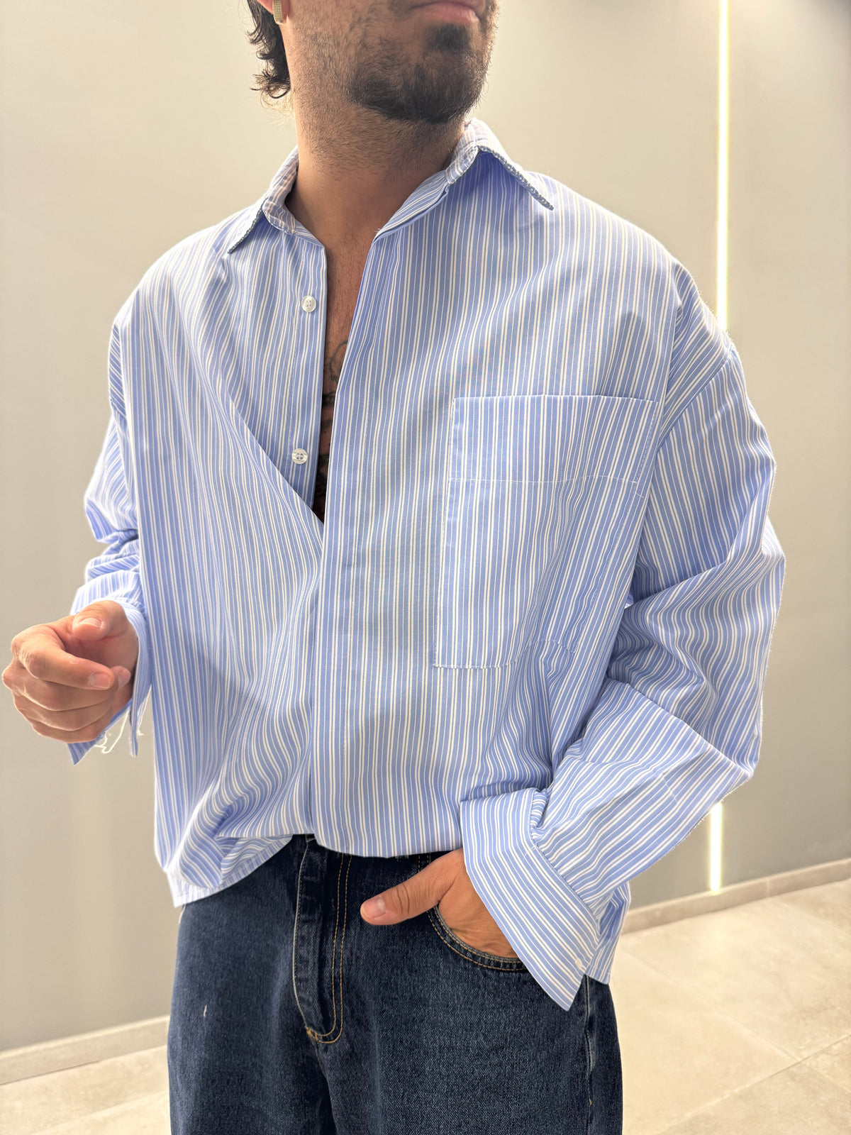 Camicia a righe CRIS AZZ