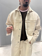 Coordinato in denim ecrù TORRES njb